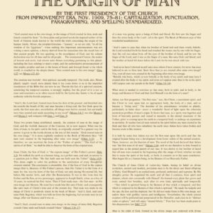The Origin of Man