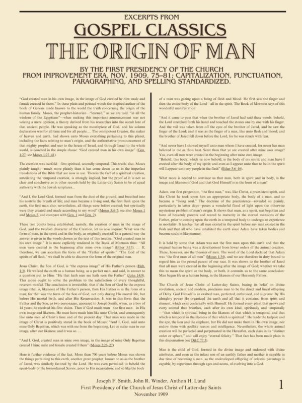 The Origin of Man